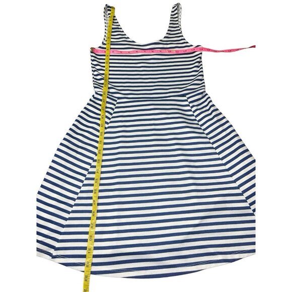 H&M DIVIDED Women's Size 6 Blue White Striped Nautical Dress Sundress - Picture 6 of 12
